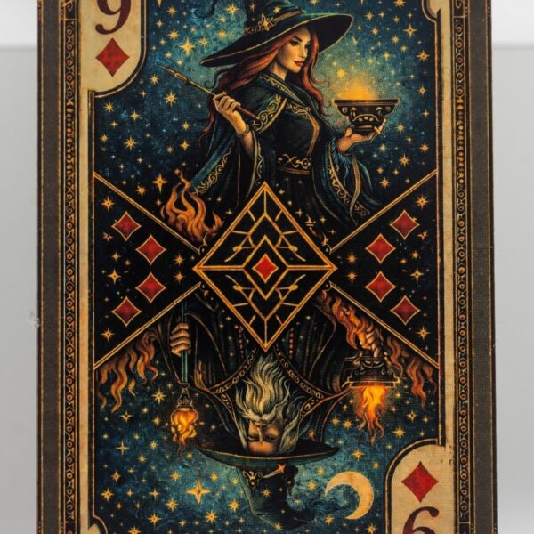 9 of Diamonds Postcard